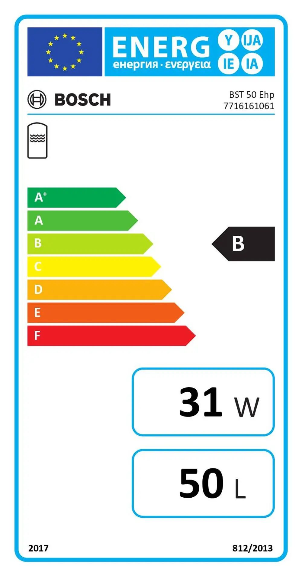 Bosch-Pufferspeicher-BST-50-Ehp-540x530-zylindrisch-Nutzinhalt-50-L-7716161061_7716161061 Energieeffizienzklasse B